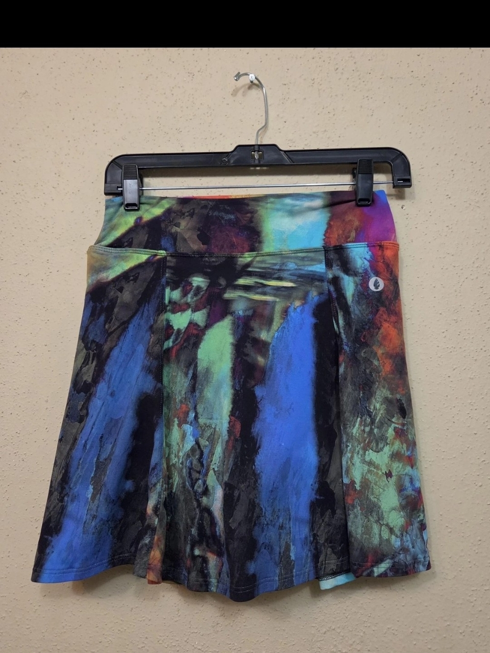 Abstract Multicolor A-Line Mini Skirt